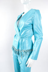 Vintage Michael Hoban North Beach Leather Fringed Jacket & Pant Set on Mannequin crop @ Recess LA