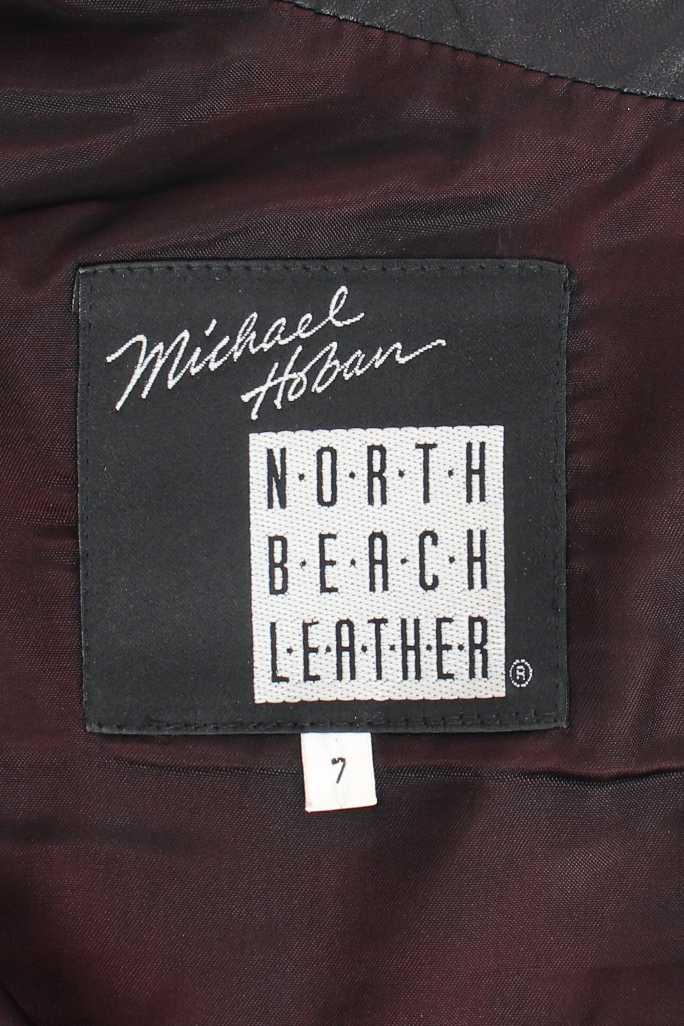 Vintage North Beach Leather One-Shoulder Leather Suede Flame Dress label at Recess LA