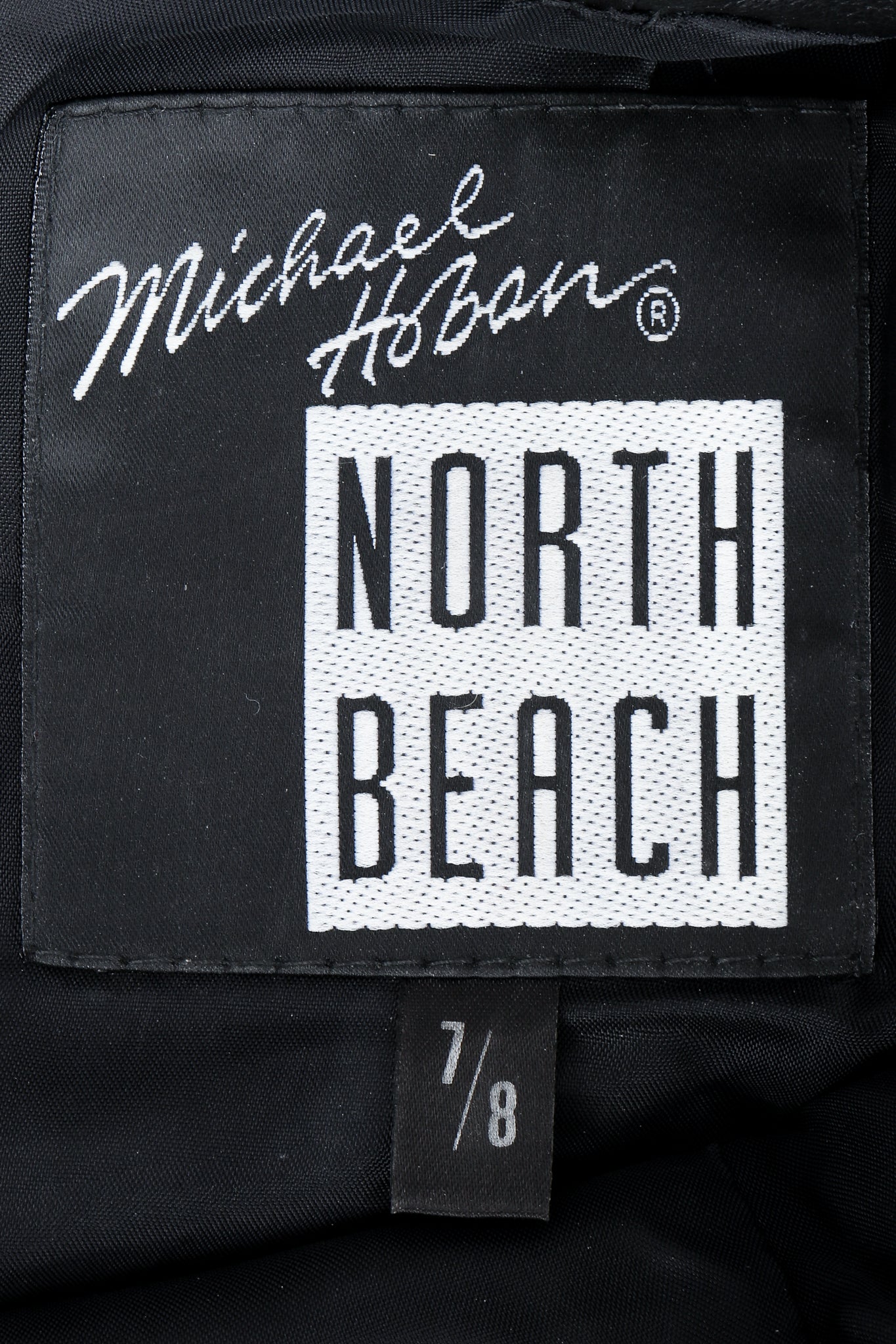 Vintage Michael Hoban for North Beach Leather Leather Bodycon Dress Label at Recess