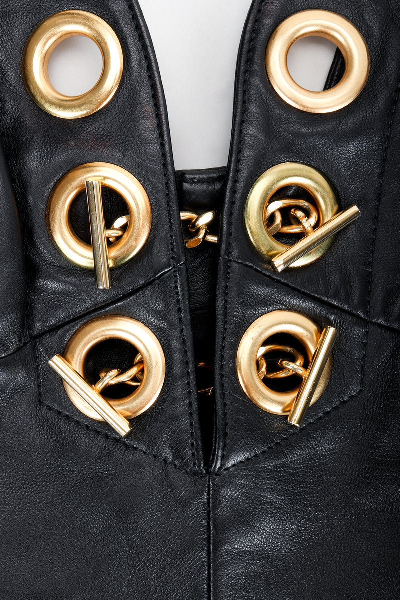 Vintage Michael Hoban for North Beach Leather Leather Bodycon Dress at Recess Los Angeles Vintage Michael Hoban for North Beach Leather Leather Bodycon Dress at Recess Los Angeles