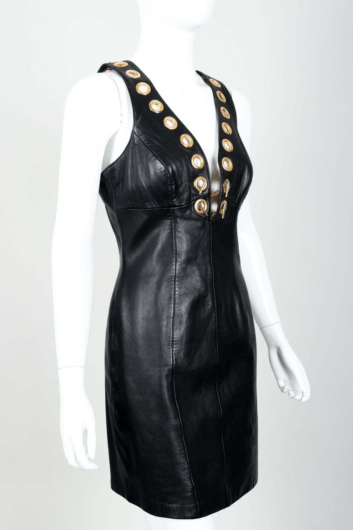 Vintage Michael Hoban for North Beach Leather Leather Bodycon Dress at Recess Los Angeles Vintage Michael Hoban for North Beach Leather Leather Bodycon Dress at Recess Los Angeles