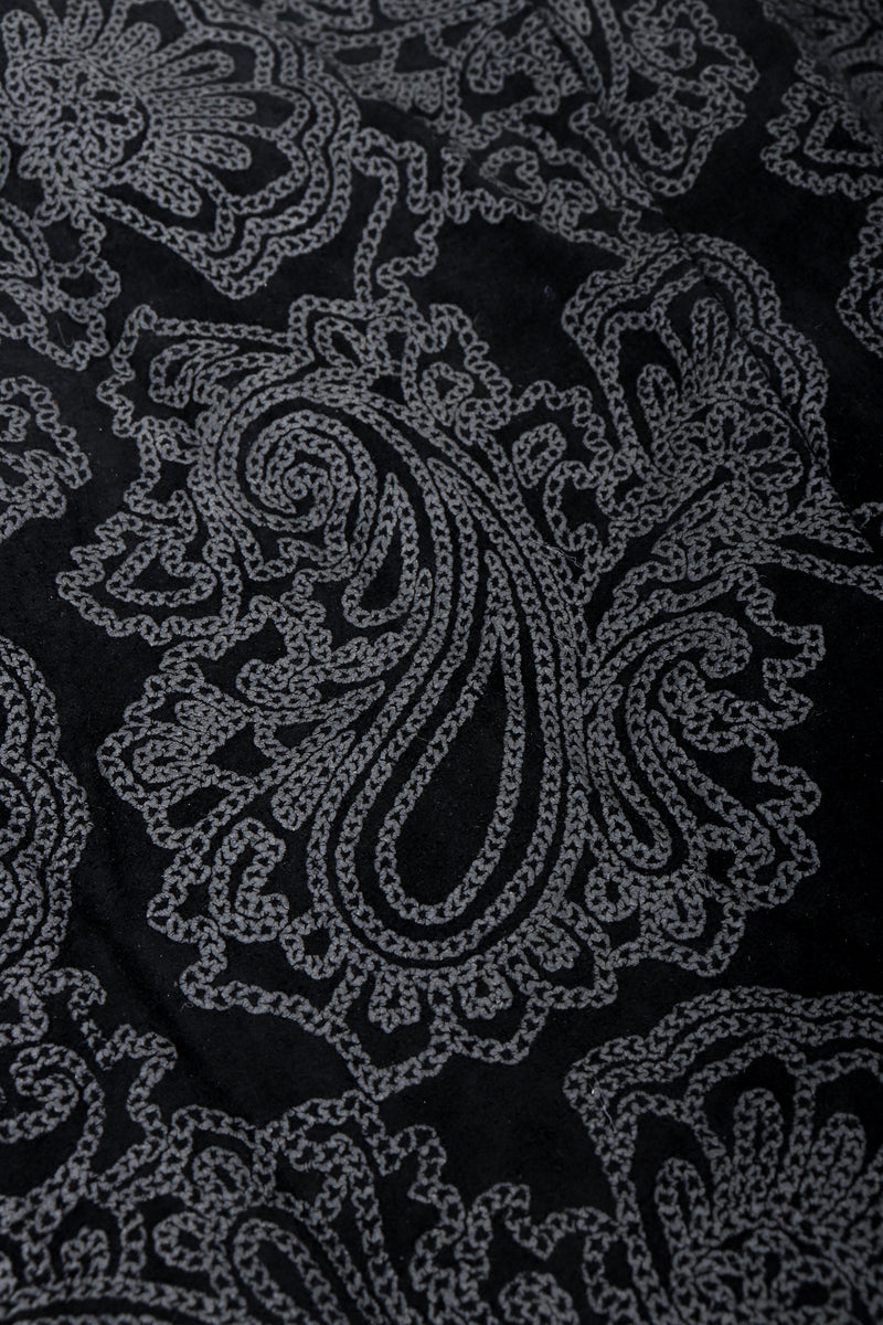 Vintage North Beach Leather Paisley Tuxedo Dress Fabric Detail at Recess