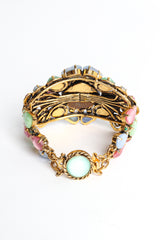 Vintage Novecento Pastel Glass Stone Bracelet clasped back @ Recess LA