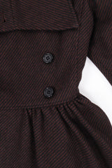 Vintage Oscar de la Renta Micro Check Tweed Princess Coat detail at Recess Los Angeles