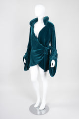 Recess Los Angeles Vintage OMO Norma Kamali Velvet Sleeping Bag Robe Wrap Top 