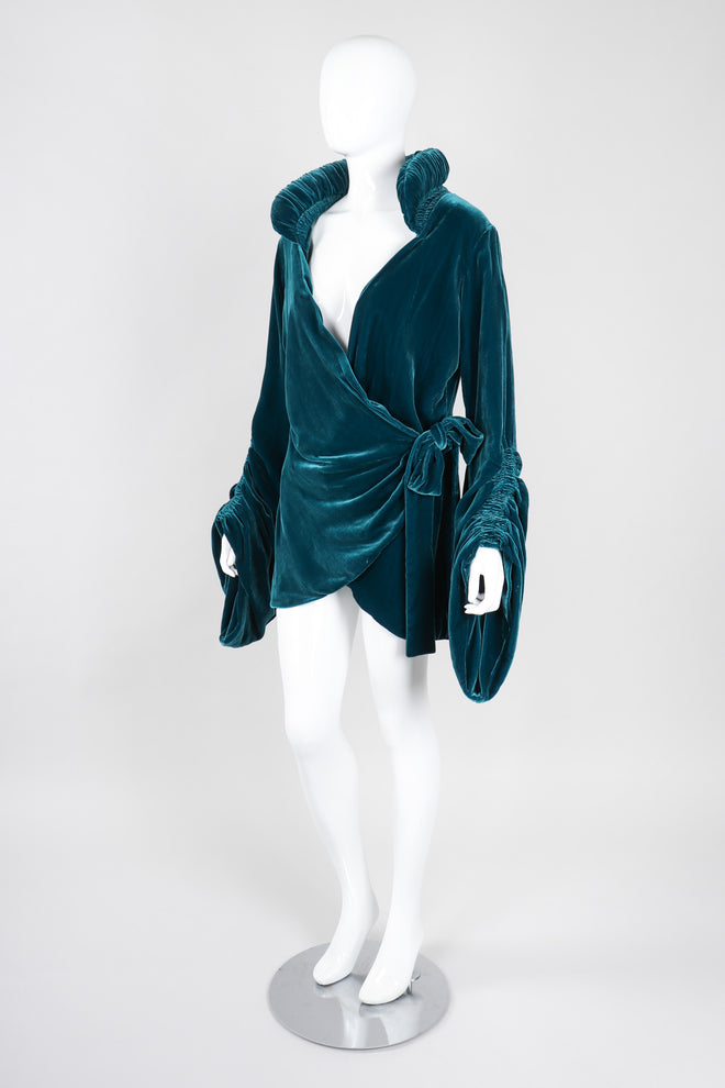 Recess Los Angeles Vintage OMO Norma Kamali Velvet Sleeping Bag Robe Wrap Top 
