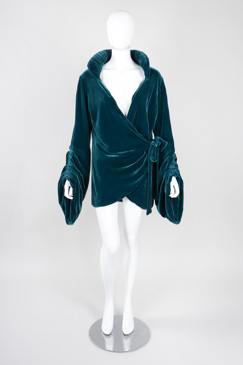 Recess Los Angeles Vintage OMO Norma Kamali Velvet Sleeping Bag Robe Wrap Top 