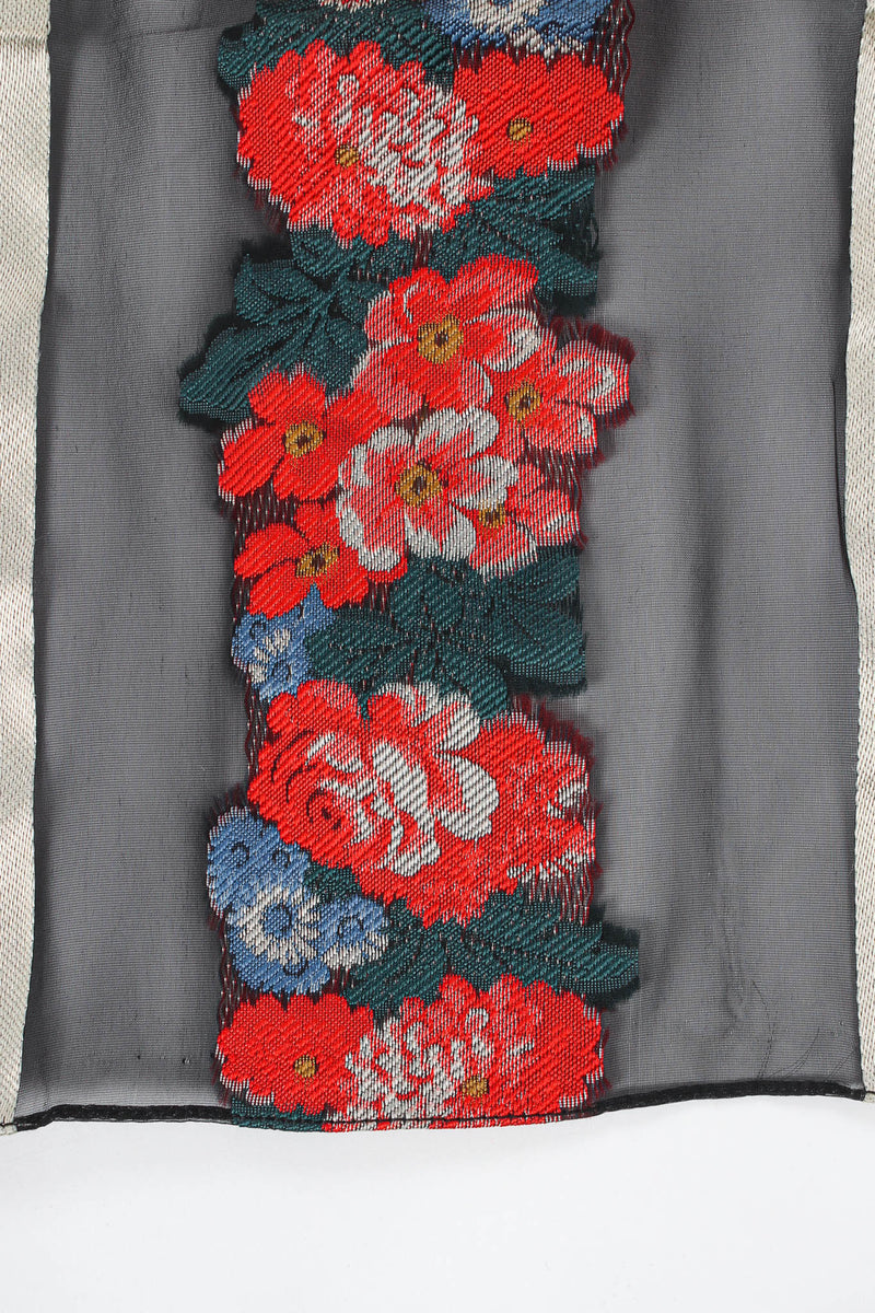 Vintage Oscar De La Renta Silk Floral Stripe Panel Dress floral mesh panel @ Recess Los Angeles
