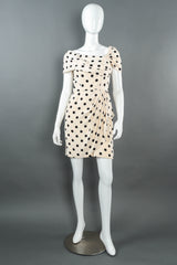 Vintage Oscar de la Renta Polka Dot Mini Dress mannequin front @ Recess LA