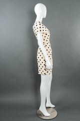 Vintage Oscar de la Renta Polka Dot Mini Dress mannequin side  @ Recess LA