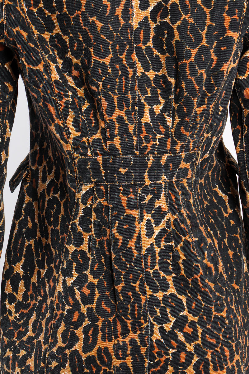 Vintage Todd Oldham Leopard Print Twill Jacket back detail at Recess Los Angeles