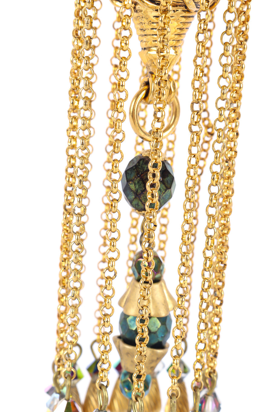 Byzantine chandelier drop earrings by Claire Deve inner drape @recessla