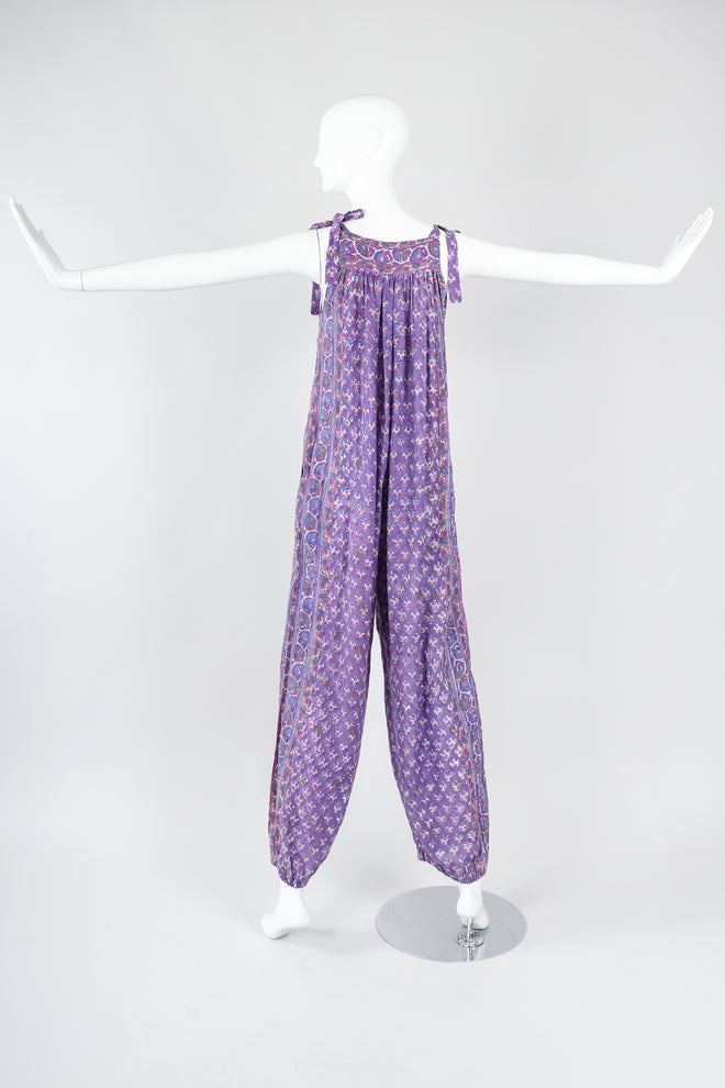 Recess Los Angeles Vintage Orients Exclusive Indian Batik Tie-Strap Onesie Jumpsuit Jumper Playsuit