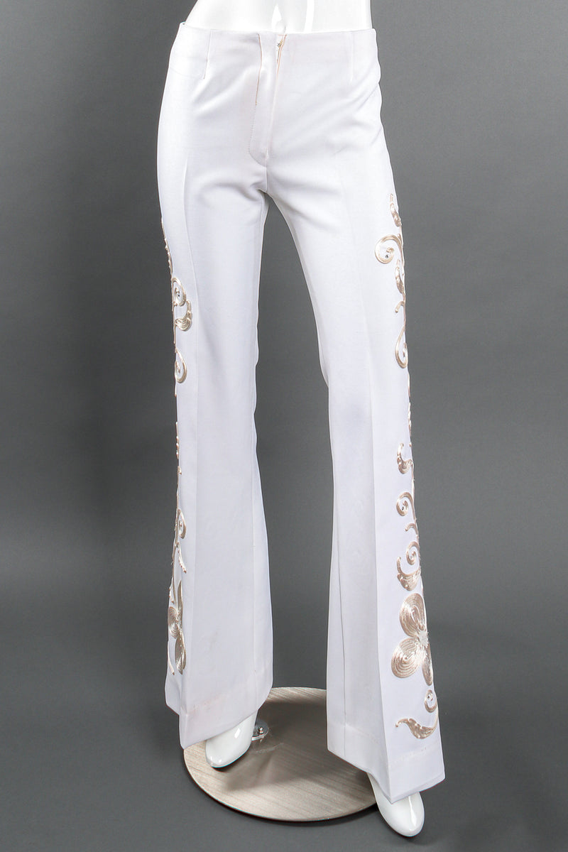 Vintage Originations by Harvey Krantz Cord Embroidered 3 pc Suit Mannequin pant front @ Recess LA