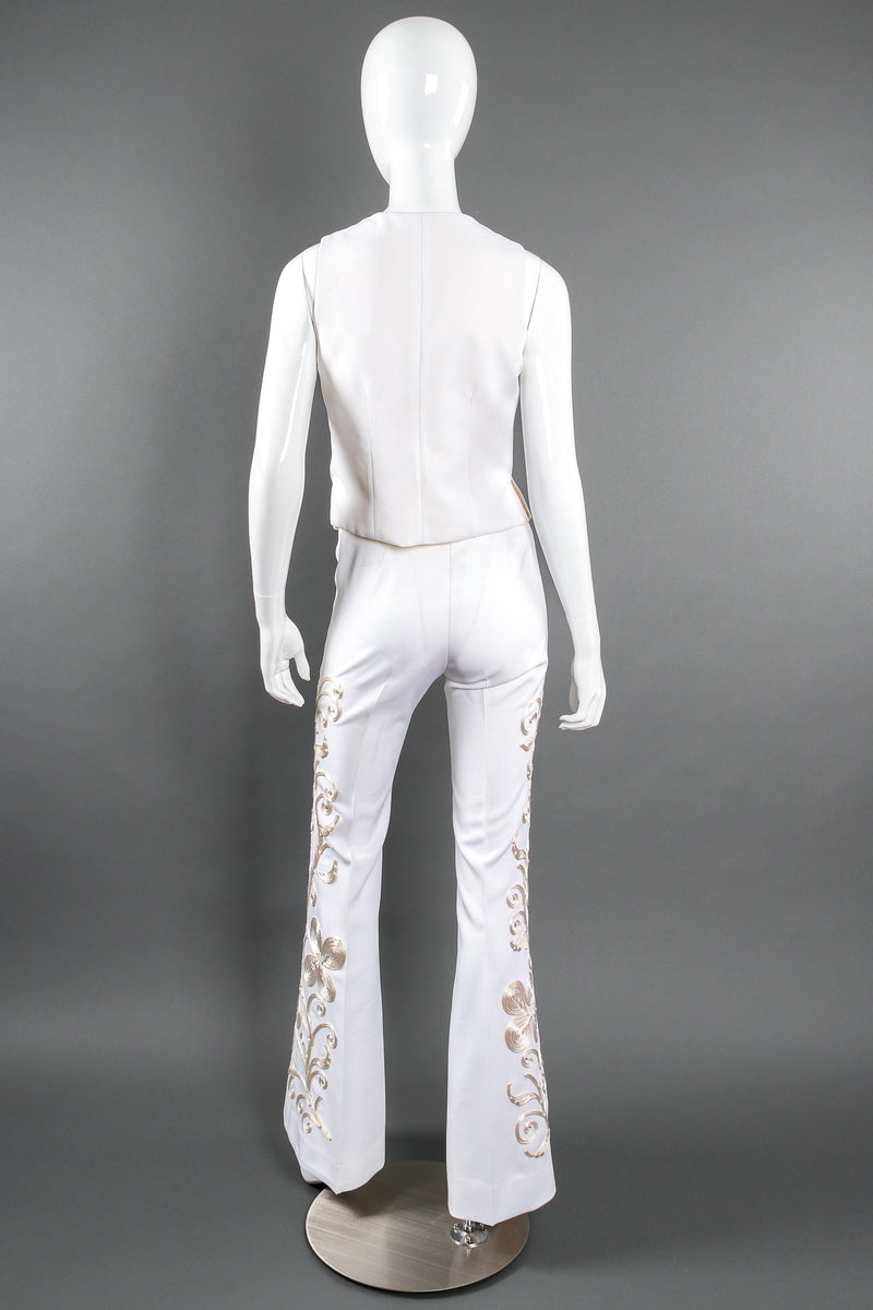 Vintage Originations by Harvey Krantz Cord Embroidered Vest Suit on Mannequin back @ Recess LA