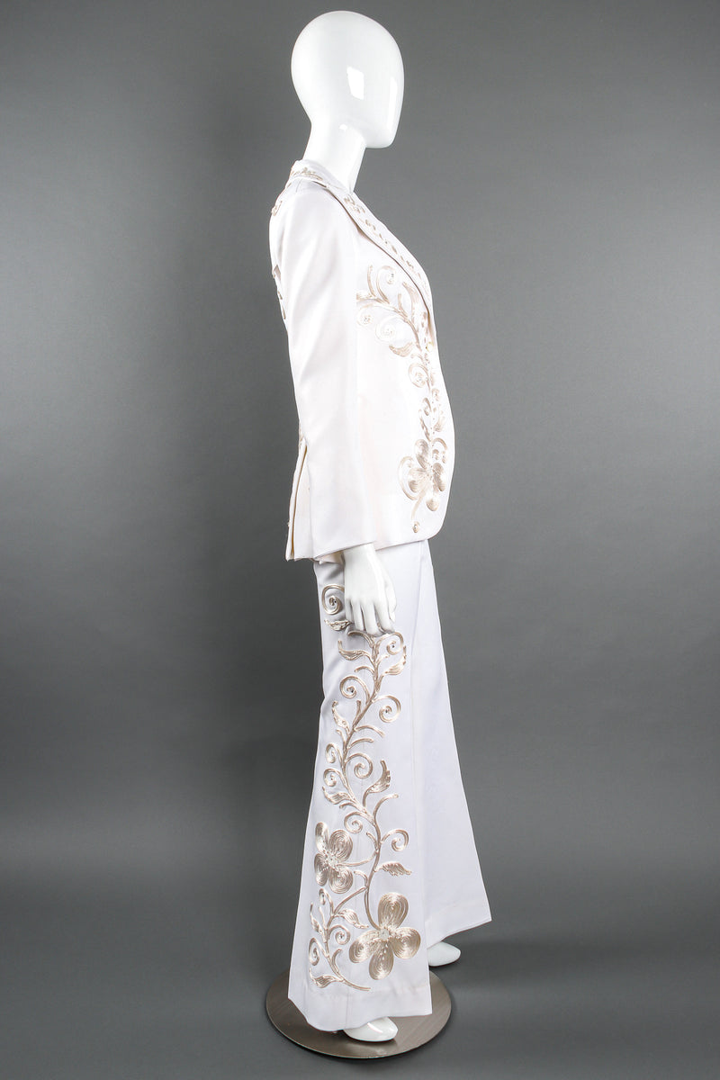 Vintage Originations by Harvey Krantz Cord Embroidered 3-Piece Suit on Mannequin side @ Recess LA