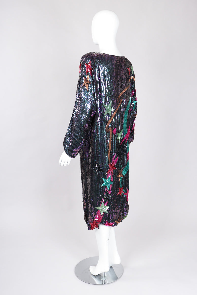 Recess Los Angeles Vintage Orlet's Shooting Stars Iridescent Sequin Shift Dress