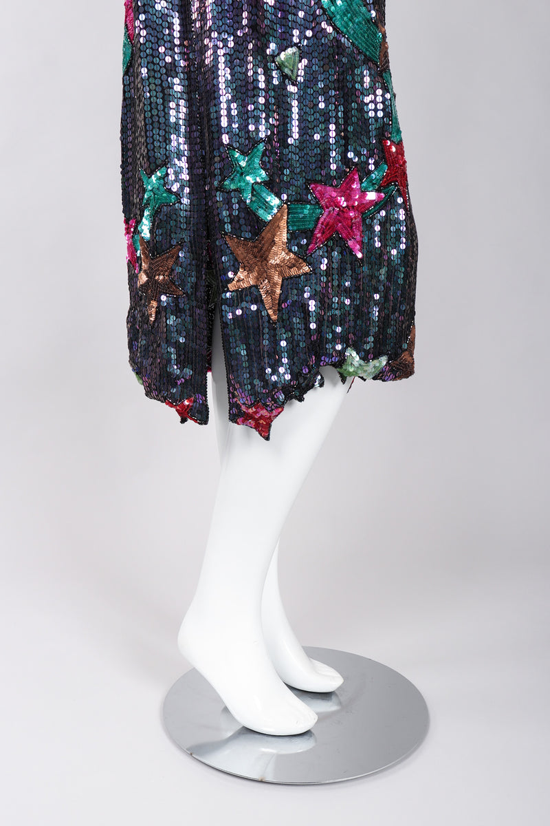 Recess Los Angeles Vintage Orlet's Shooting Stars Iridescent Sequin Shift Dress