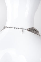 Recess Los Angeles Vintage Oromesh Silver Metal Mesh Bib Necklace Drapey