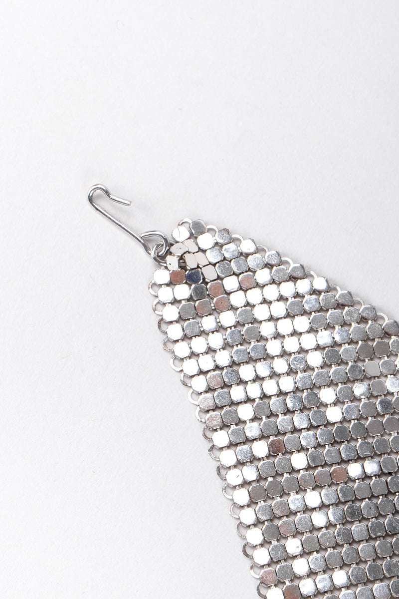 Recess Los Angeles Vintage Oromesh Silver Metal Mesh Bib Necklace Drapey