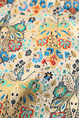 Vintage Oscar de la Renta Floral Butterfly Brocade Pant fabric detail at Recess Los Angeles