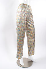 Vintage Oscar de la Renta Floral Butterfly Brocade Pant on mannequin angle at Recess Los Angeles