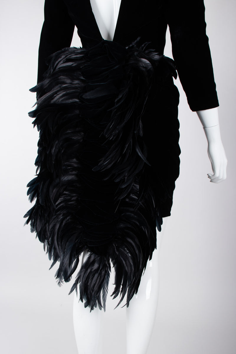 Raven Feather Bustle Dress