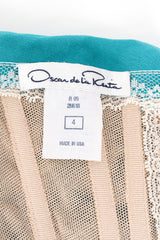 Vintage Oscar de la Renta Venetian Lace Strapless Sweetheart Dress label at Recess LA