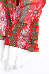 Vintage Oscar de la Renta Something! Chiffon Brocade Tie Blouse on Mannequin cuff @ Recess LA