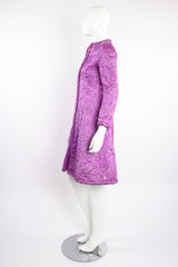 Vintage Oscar de la Renta Abstract Floral Brocade Coat on Mannequin Side at Recess Los Angeles