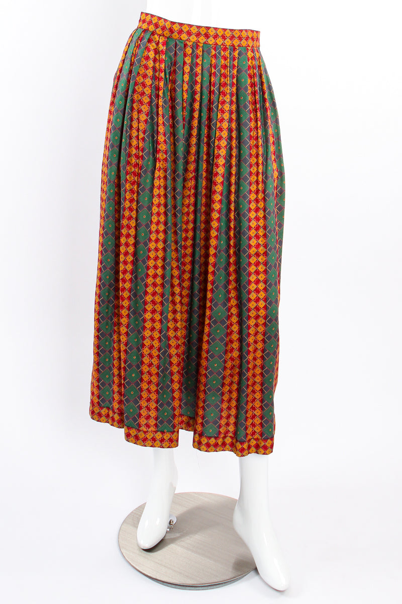 Vintage Oscar de la Renta MissO Tessellation Print Skirt Set on mannequin front @ RecessLA