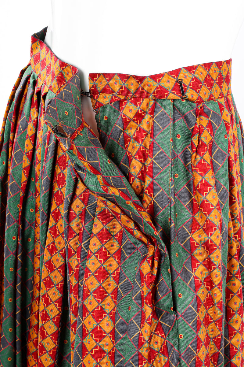 Vintage Oscar de la Renta MissO Tessellation Print Skirt Set waistband @ RecessLA