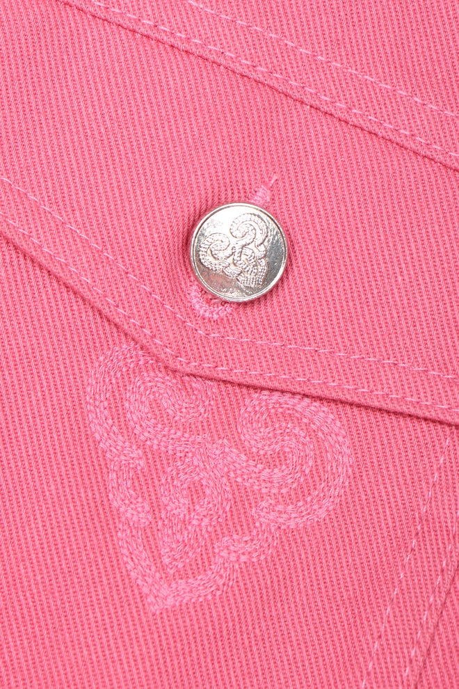 Recess Designer Consignment Vintage O for Ozbek Shrunken Bull Taurus Denim Jacket Los Angeles Resale