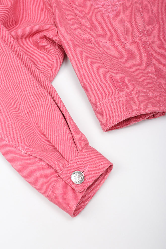 Recess Designer Consignment Vintage O for Ozbek Shrunken Bull Taurus Denim Jacket Los Angeles Resale