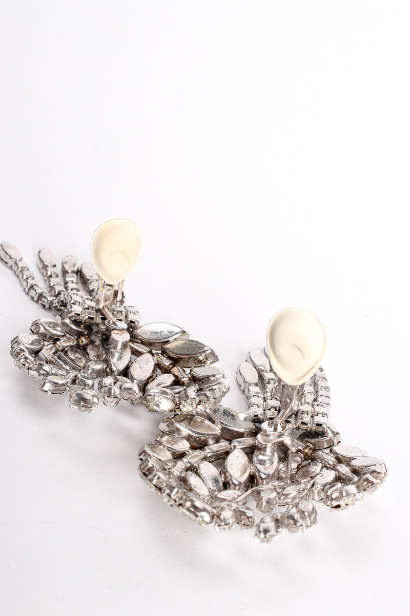 Vintage Rhinestone Crystal Wreath Fringe Dangle Earrings  Clip back at Recess Los Angeles