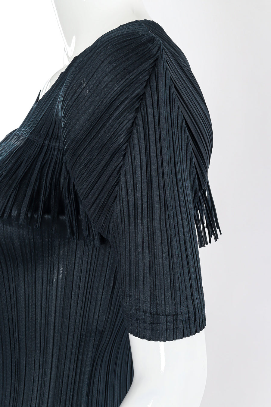 Issey Miyake for Pleats Please Pleated Fringe Yoke Top – Recess