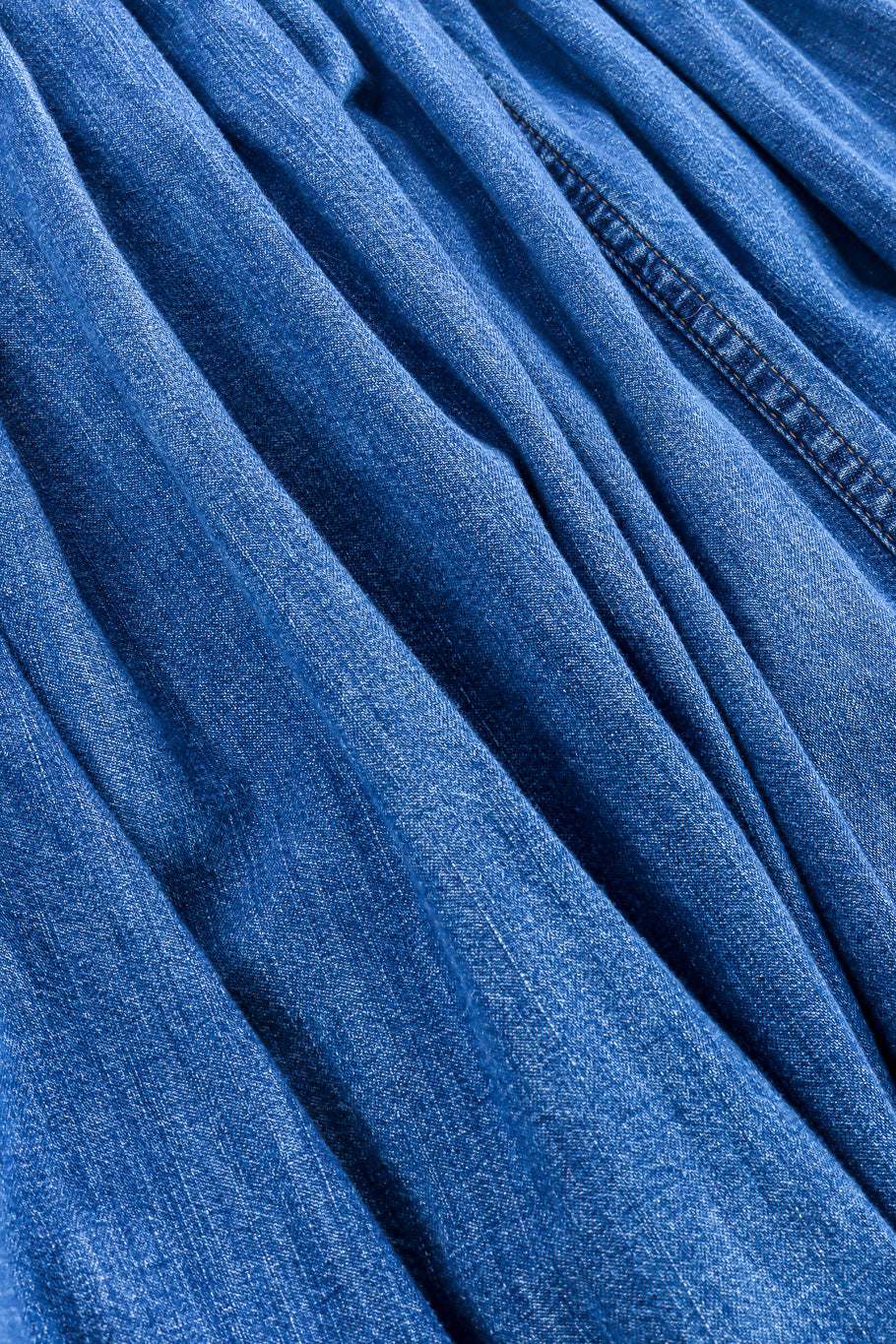 Prada denim peasant skirt fabric details @recessla
