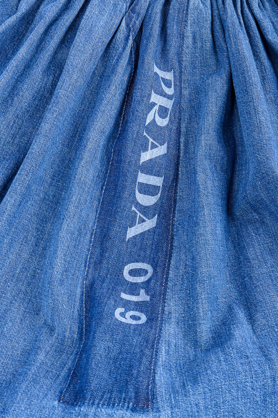 Prada denim peasant skirt designer detail @recessla