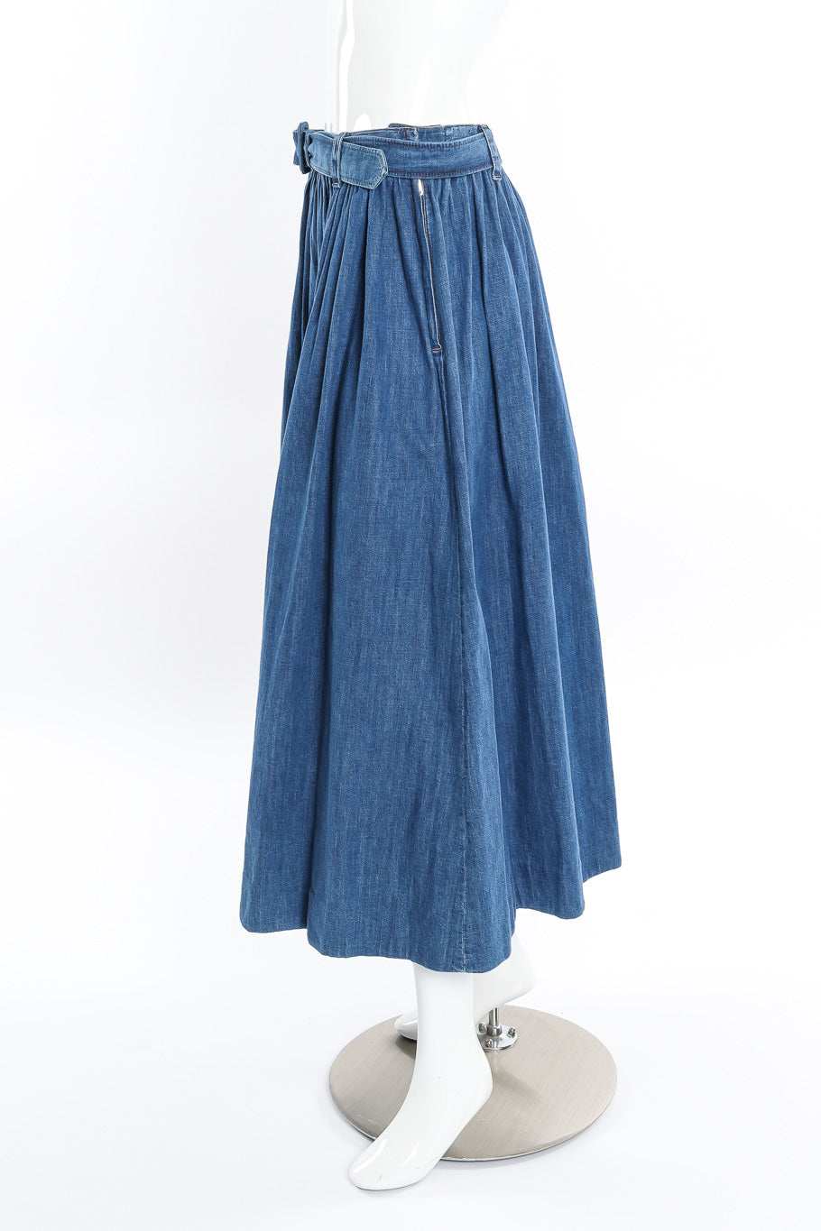 Prada denim peasant skirt on mannequin @recessla