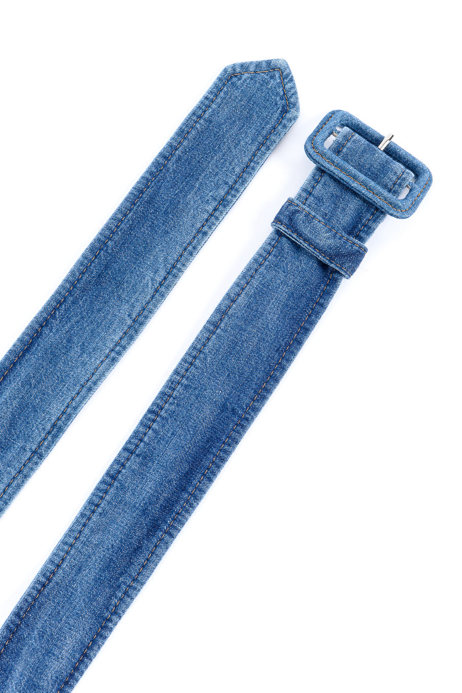 Prada denim peasant skirt belt details @recessla