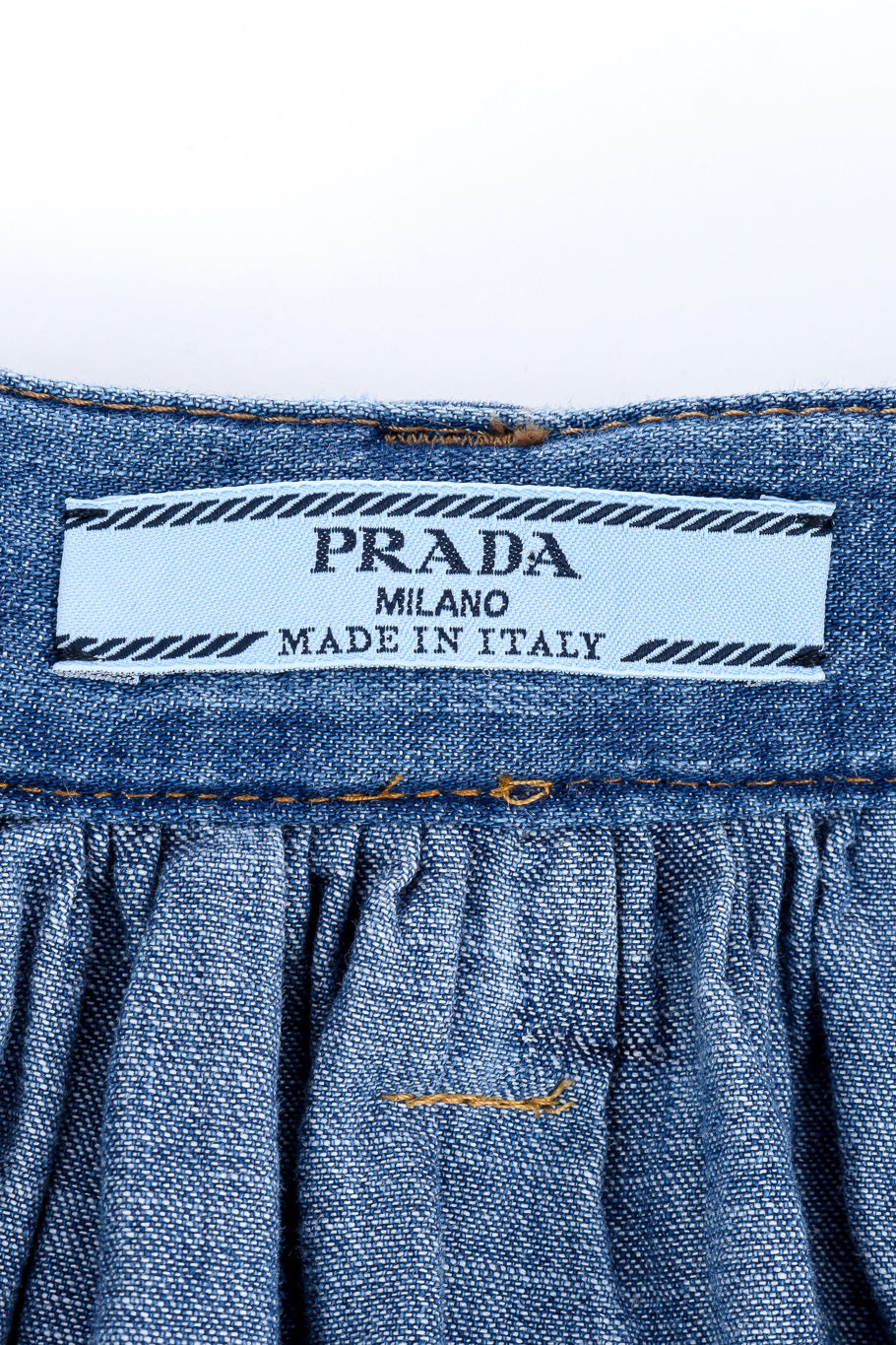 Prada denim peasant skirt designer label @recessla
