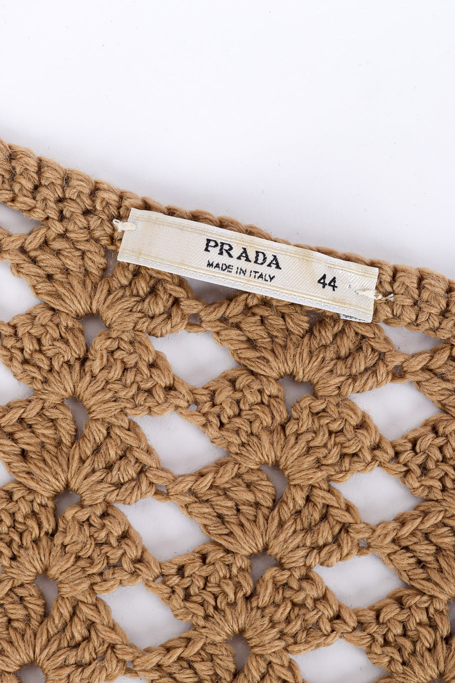 Metallic crochet knitted cocktail dress by Prada photo of label. @recessla