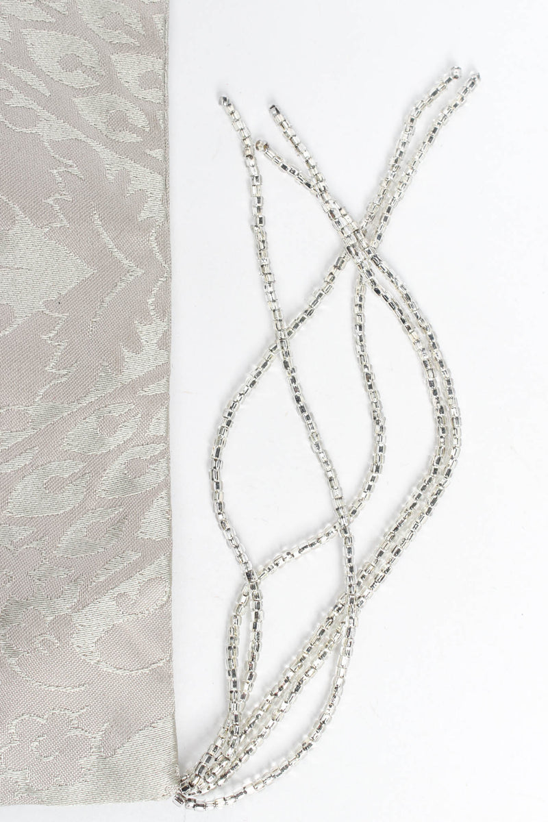 Vintage Pamela Dennis Floral Beaded Silk Gown & Shawl beads @ Recess LA