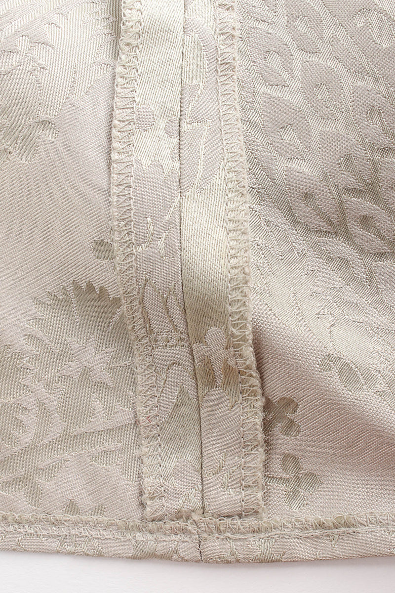 Vintage Pamela Dennis Floral Beaded Silk Gown & Shawl reverse hem @ Recess LA