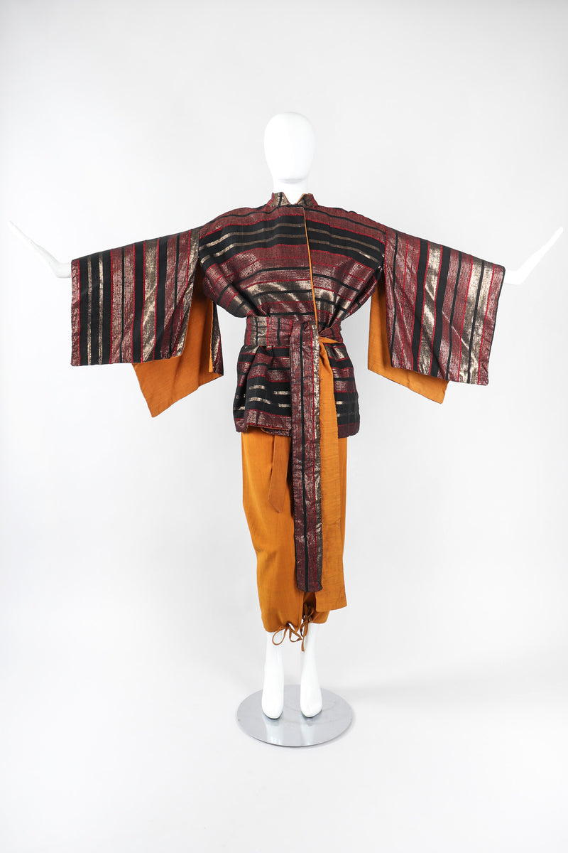 Recess Los Angeles Vintage Paris 27 Metallic Kimono Jacket & Pant Lounge Set