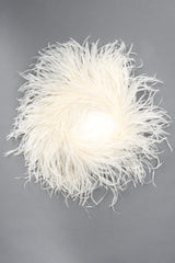 Recess Los Angeles Vintage Patrice Net Ostrich Feather Pillbox Bridal Wedding Hat