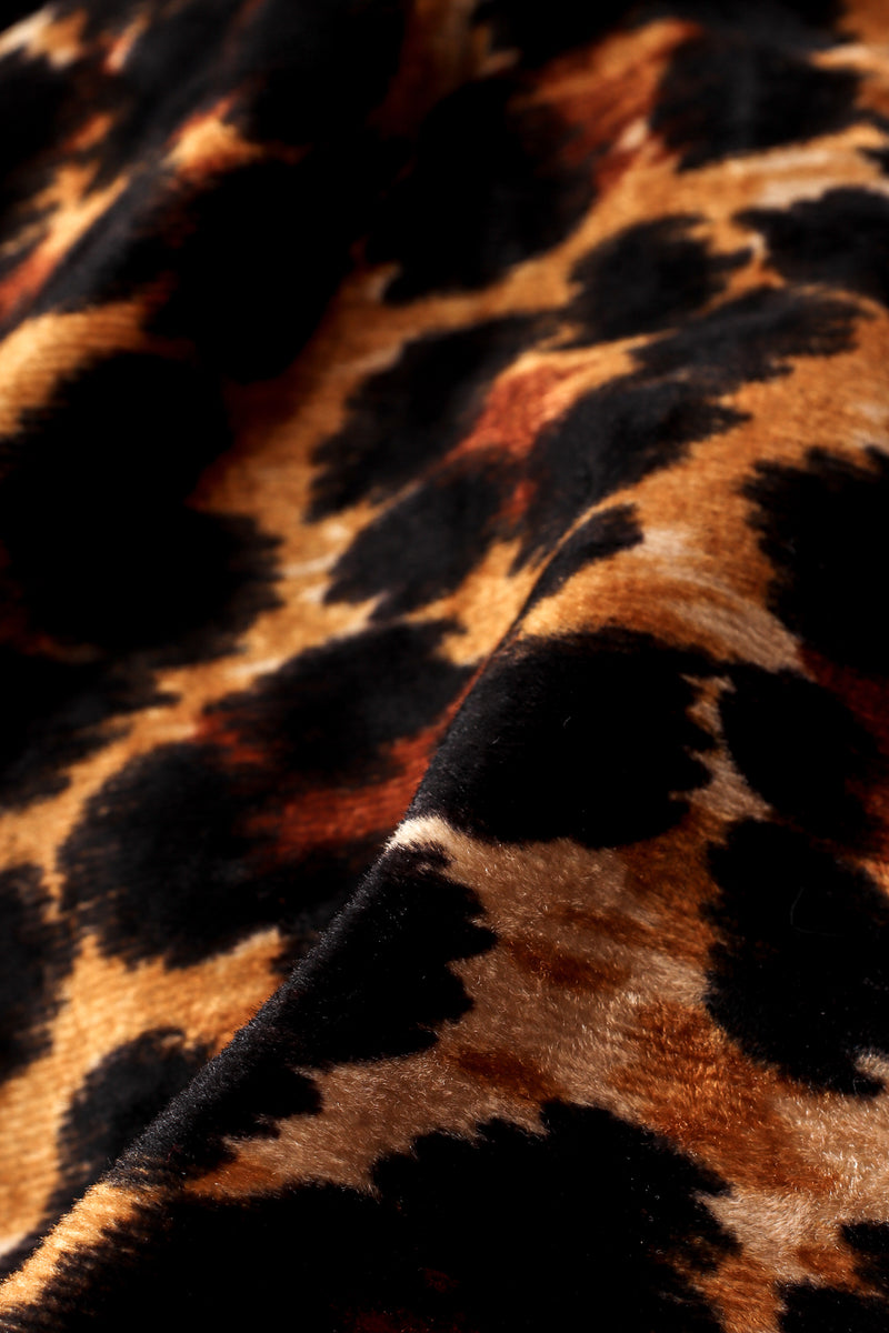Vintage Patrick Kelly A/W 1989 Leopard Stretch Velvet Cocktail Dress fabric @ Recess LA