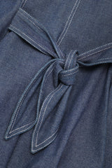 Recess Los Angeles Vintage Patrick Kelly Denim Wide Lapel Flare Peplum Jacket