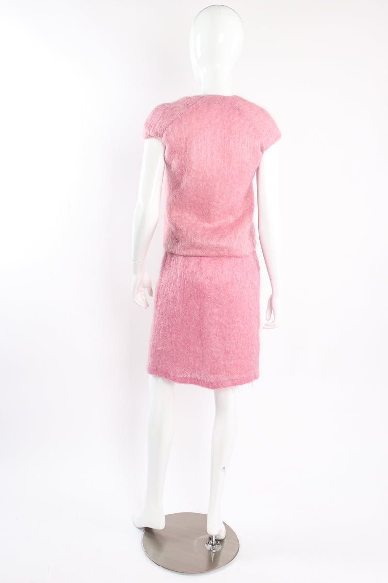 Paul & Joe Cotton Candy Fuzzy Mohair Top & Skirt Set on mannequin back at Recess Los Angeles