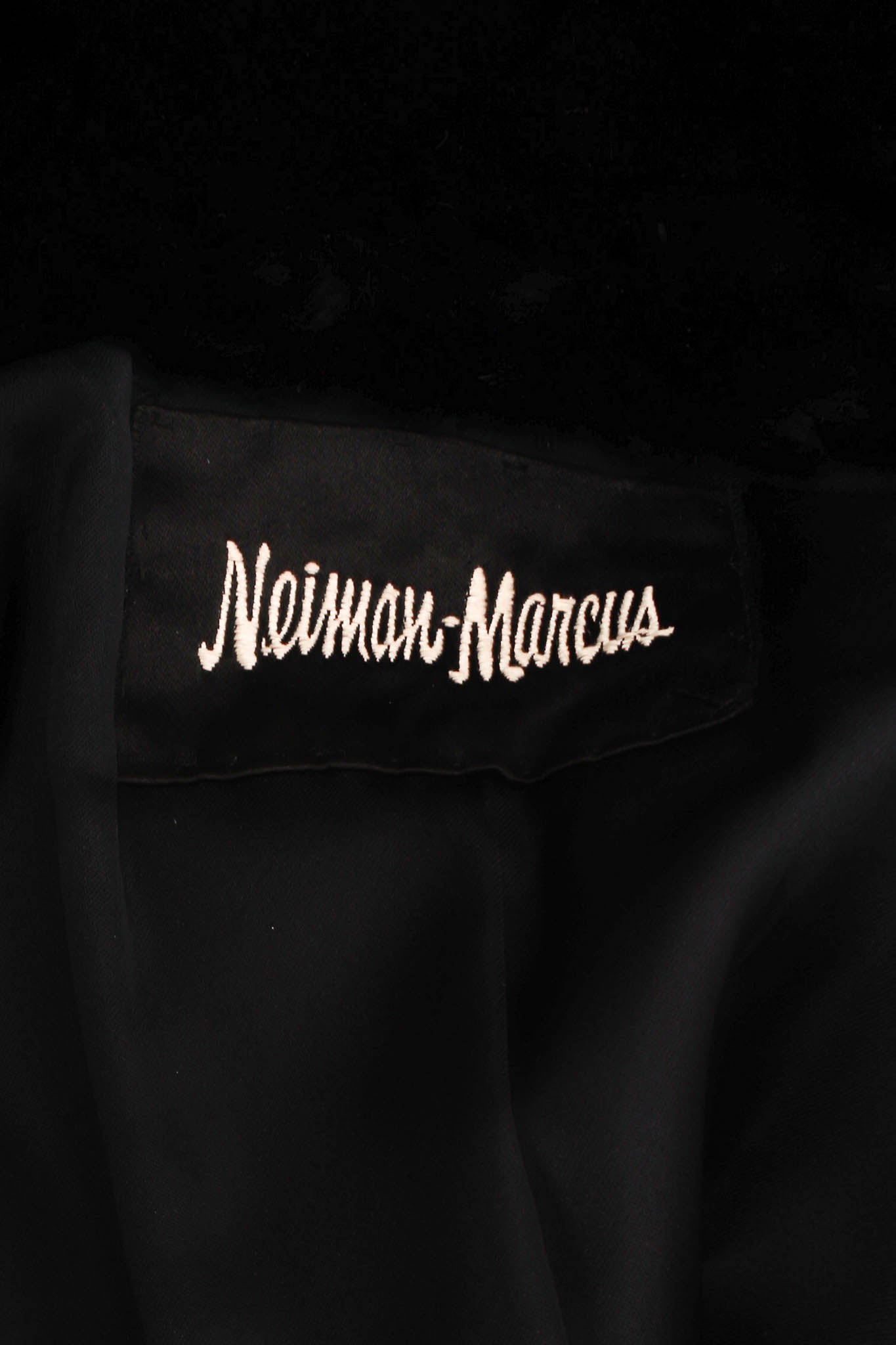 Vintage Perry Ellis for Neiman Marcus Zebra Stripe Fur Coat tag @ Recess LA